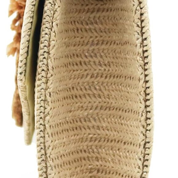 Straw Clutch Purse Women Summer Beach Envelope Bag Crossbody Handbag - Picture 4 of 7